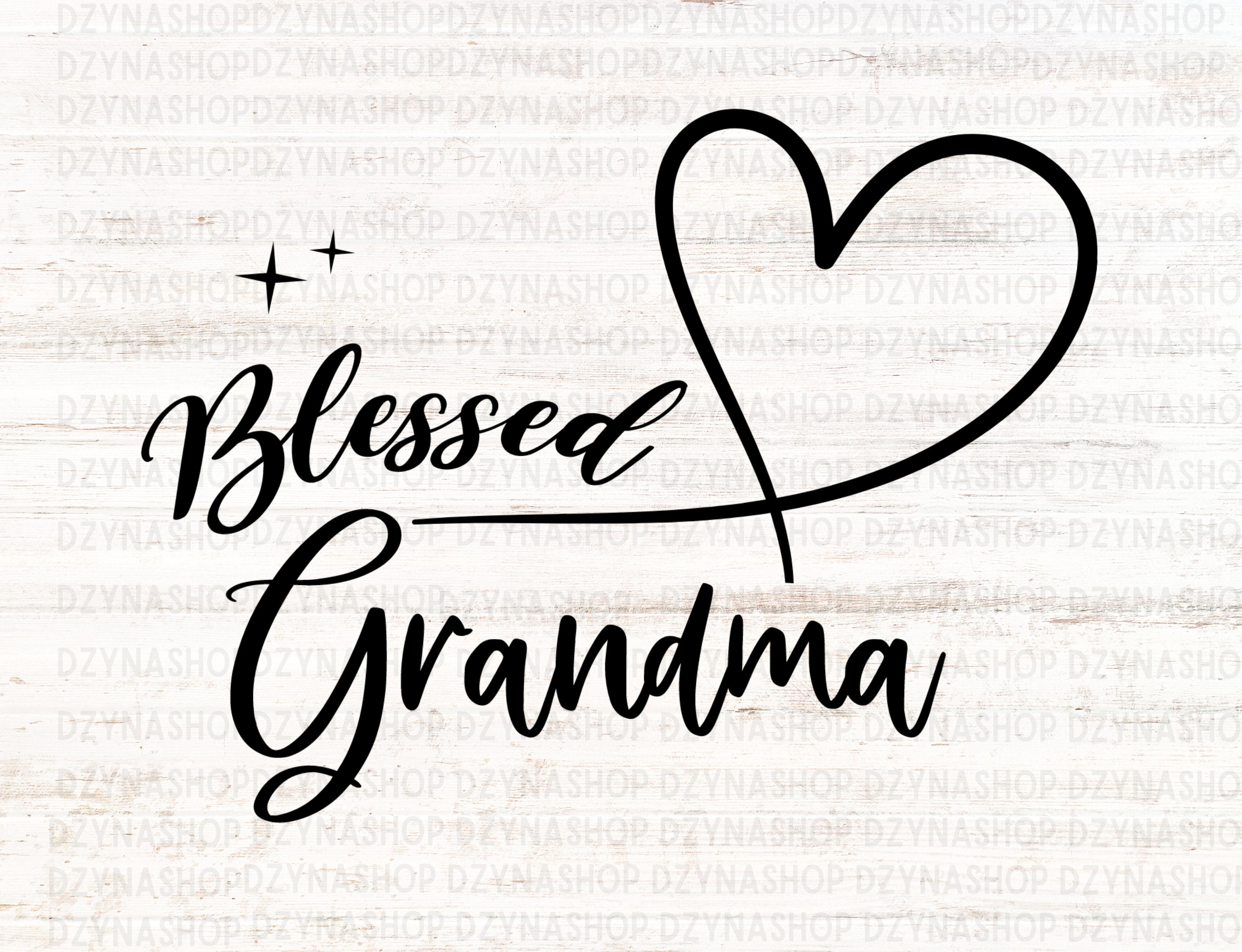 Grandma SVG, Blessed Grandma SVG, 6 Cut File Bundle, Cricut, Grandma