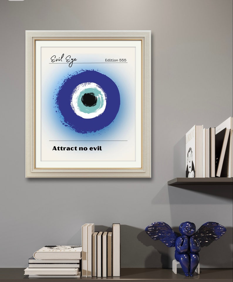 Evil Eye Wall Art Printable Protection Wall Arts Positive Energy Boho