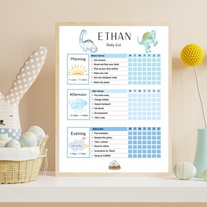Kids Daily Checklist | Printable Daily Chore Chart | Homeschool Planner ...