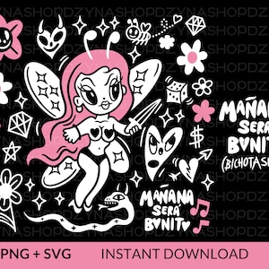 Karol G New Album Merch SVG + Png , Latin Song Png, Sublimation PNG, Cricut Cut File, Silhouette Svg, Angel Devil Music Album Sticker
