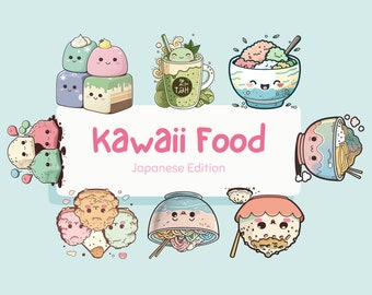 19 High Quality PNG and SVG clip arts - kawaii clipart, cute clipart, kawaii food, watercolor clipart, food clipart, planner clipart