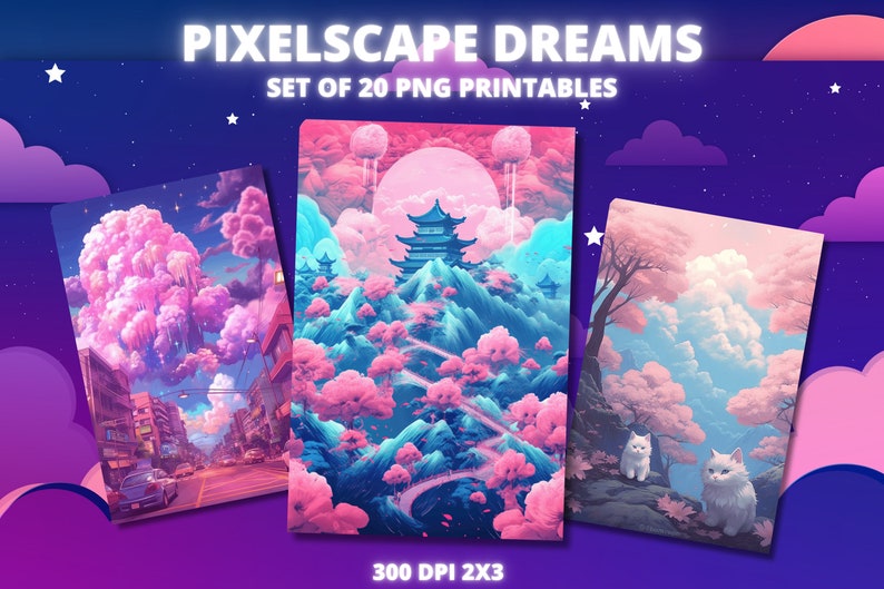 20 PNG Printables Kawaii Prints Kawaii Poster Anime Etsy