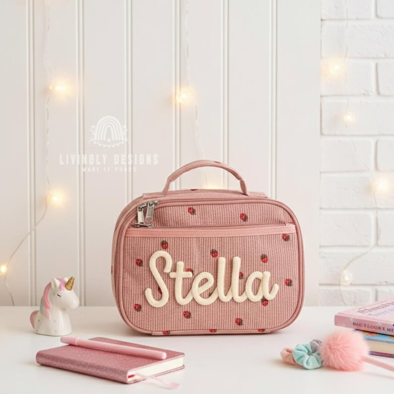 Personalized Corduroy Kids Lunch Box: Insulated Custom Name Bag - Etsy