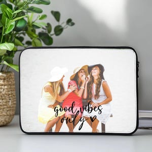 Gepersonaliseerde laptophoes | Op maat gemaakte fotohoes | Leuk en elegant, technisch cadeau-idee | Laptophoes, hoes gepersonaliseerde afbeelding | Laptopcadeau
