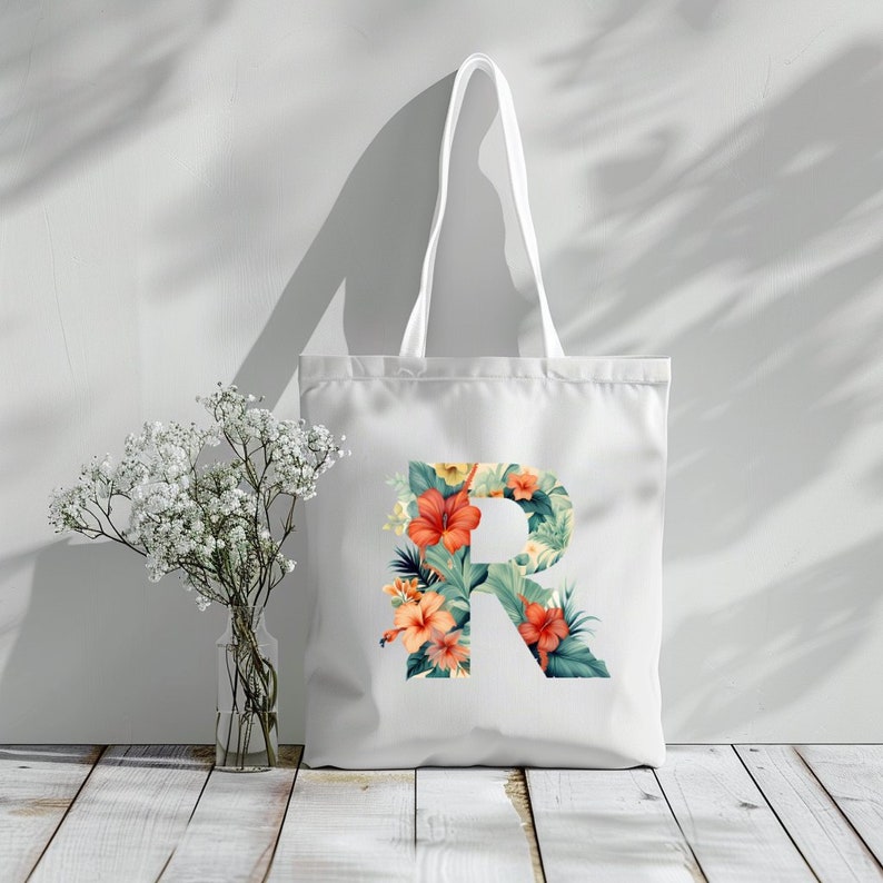 Tropical Letter R Transparent Letter Graphic Printable Art, Aesthetic ...