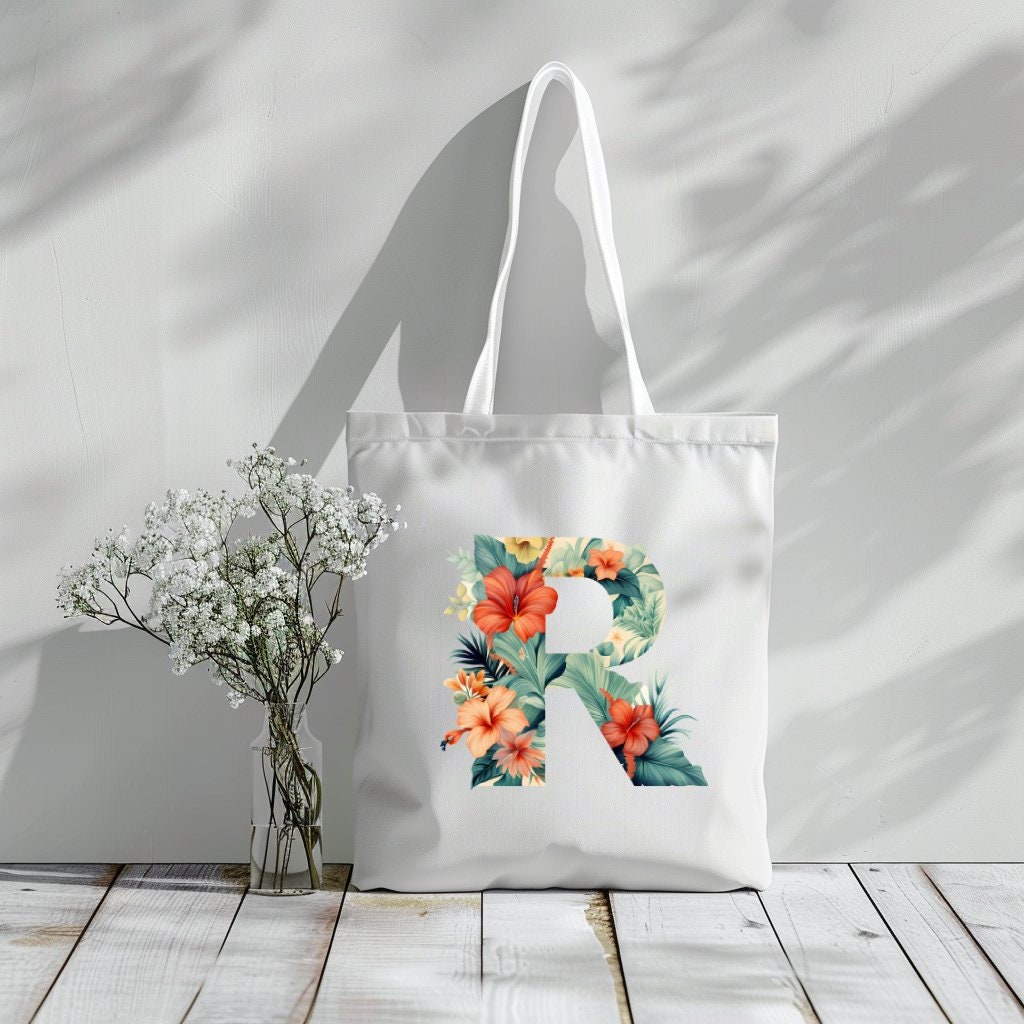 Tropical Letter R Transparent Letter Graphic Printable Art, Aesthetic ...