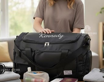 Personalisierter Fitness-Seesack mit Namen: Leichte, individuell bestickte Sporttasche