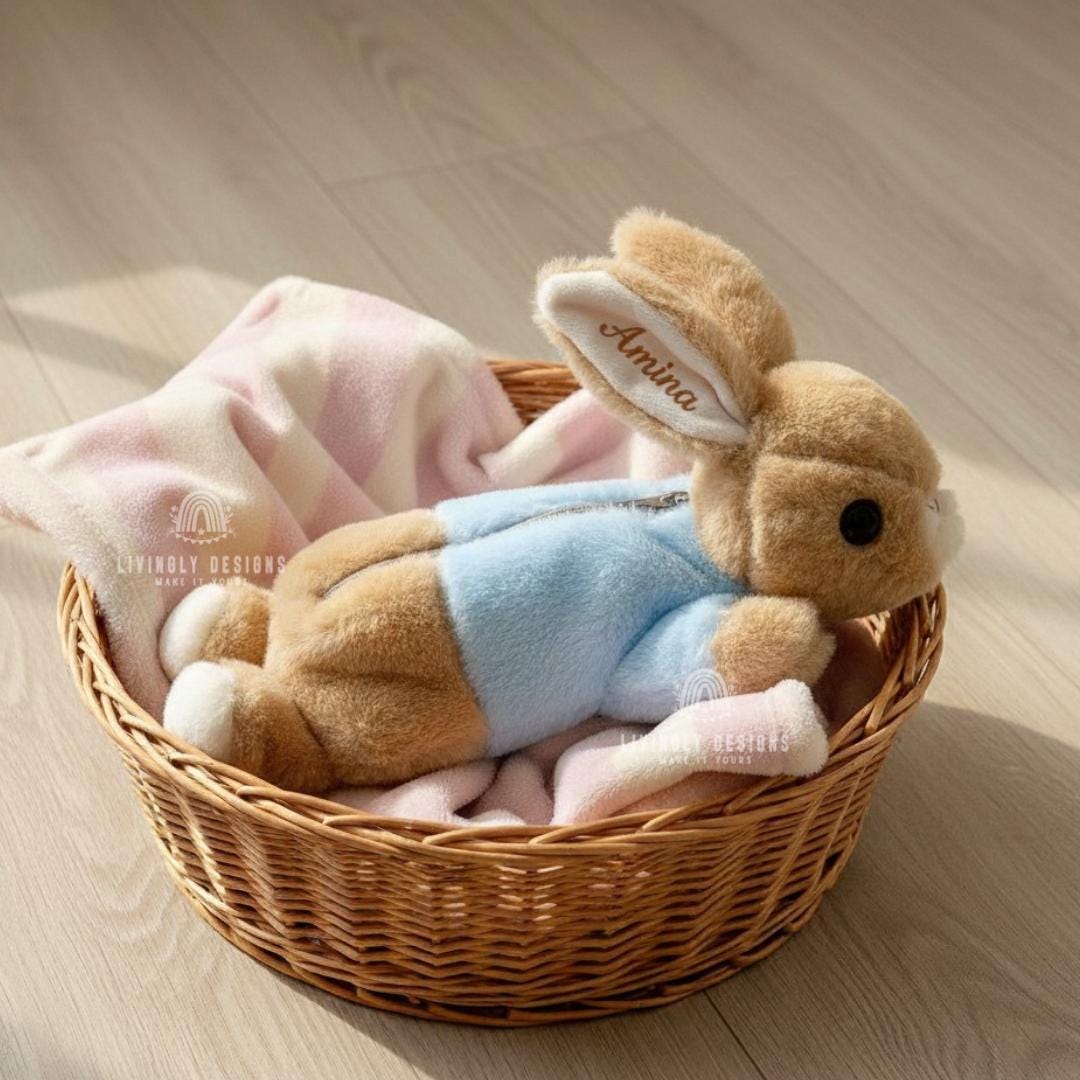 Custom Plush Baby Giftstuffed Bunny Toy: Personalized Newborn Gift With ...