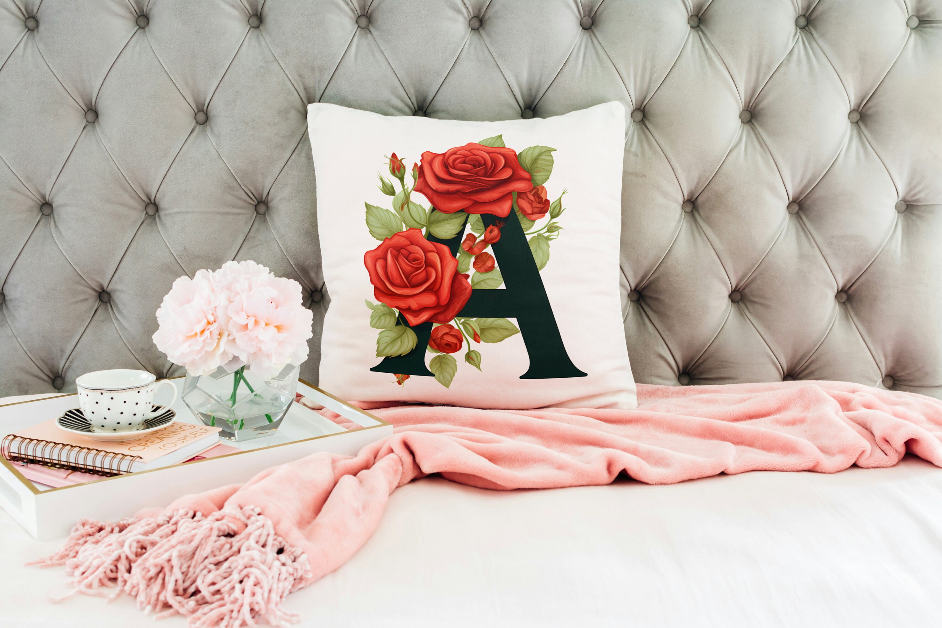 Red Roses A Graphic Transparent Letter Graphic Printable Art, Aesthetic ...