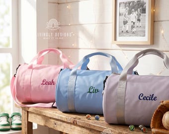Personalized Kids Duffle Bag – Custom Name Large Capacity Gym Bag