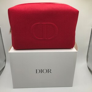 DIOR Red Mini Makeup Bag Trousse Pouch