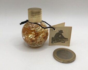 24 Carat Gold Flake in miniature bottle 5ml Vintage