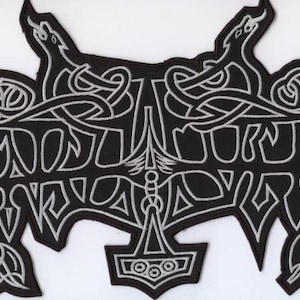 Enslaved - Old Thor&#39;s Hammer Logo Back Patch
