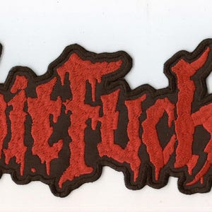 Shitfucker - Rotes Logo Rückenaufnäher