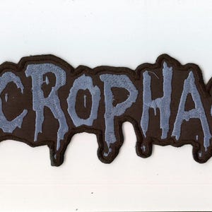 Necrophagia - Türkises Logo Rückenaufnäher