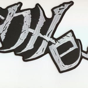 Nile - Witte logo rugpatch
