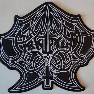 Abruptum - Weisses Logo Rückenaufnäher