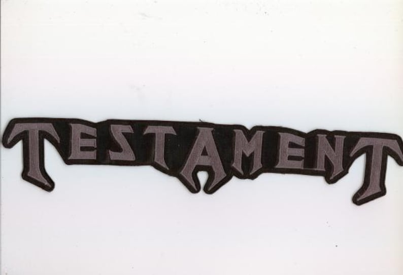 Testament - Solid Grey Logo Back Patch image 1