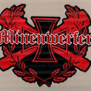 Mortar - Red and White Logo Back Patch