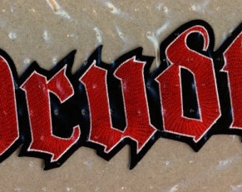 Drudkh - Patch arrière avec logo blanc et rouge