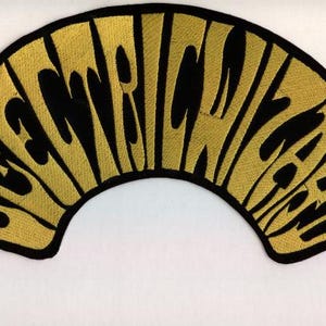 Electric Wizard - Yellow Half Round Logo Back Patch