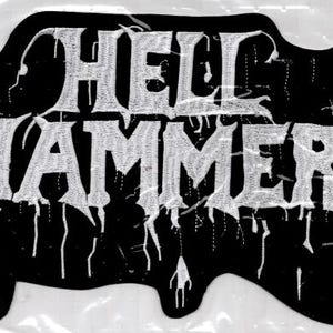 Hellhammer - White Logo Back Patch