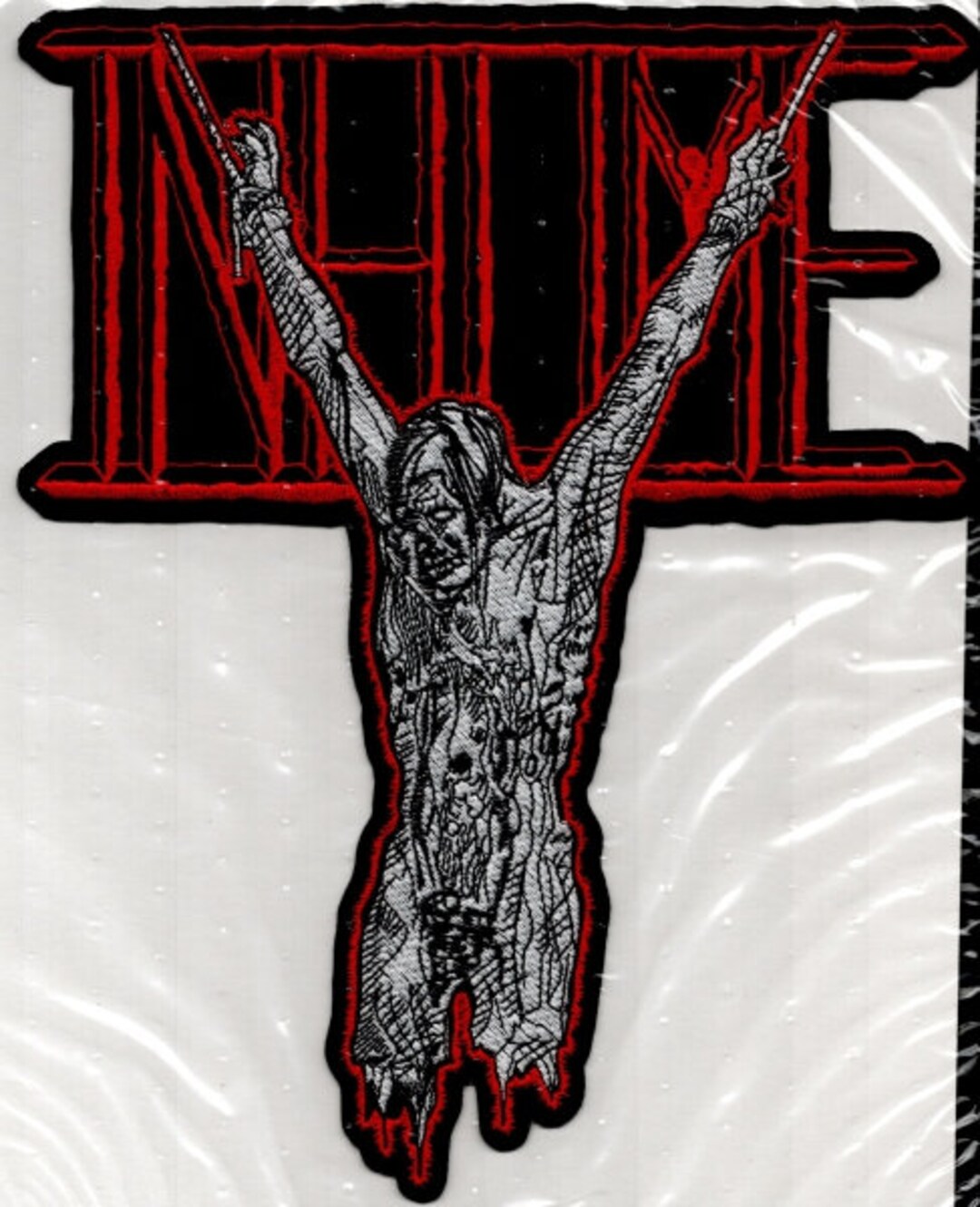 Inhume Inhume Red Logo White Body Logo Back Patch - Etsy