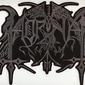 Horna - Parche trasero con contorno de logotipo gris