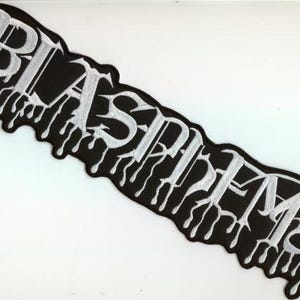 Blasphemy - White Blood Logo Back Patch