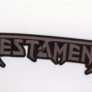 Testament - Graues Logo Rückenaufnäher