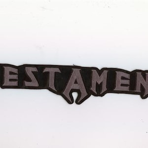 Testament - Solides Graues Logo Rückenaufnäher