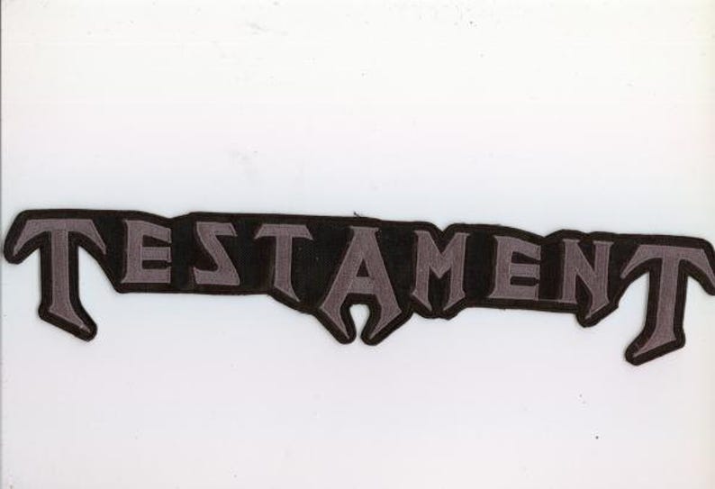 Testamento - Parche trasero con el logotipo gris sólido imagen 1