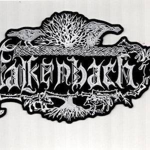Falkenbach - Parche trasero con logo blanco