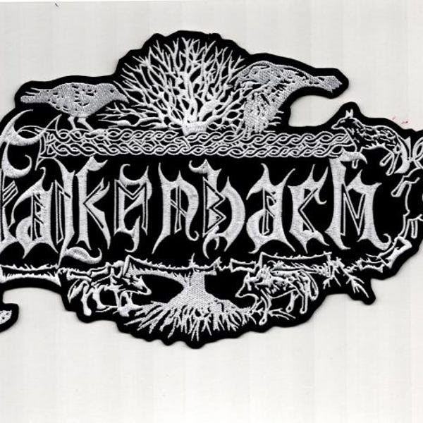 Falkenbach - Parche trasero con logo blanco