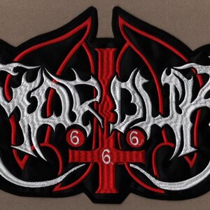 Marduk - Red White Old Logo Back Patch