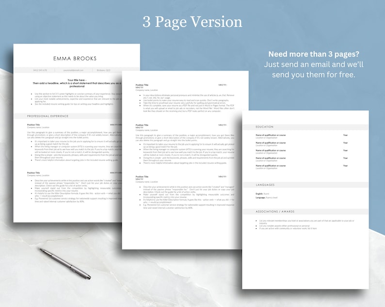 Australian Format Resume Template - Il 794xN.5959527685 K552 