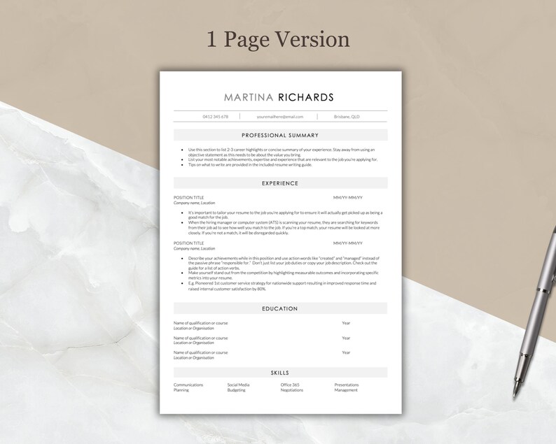 Australian CV Resume Professional - Il 794xN.5033244323 Nsfa 