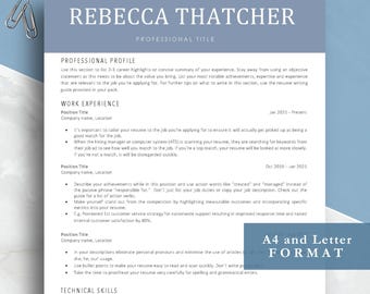 Australian Executive Resume with Cover Letter and References | CV for Word, Pages and Google Docs