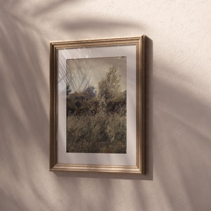 Impressionist Meadow Landscape Art Print | Rustic Garden View (Digital Download) image 10
