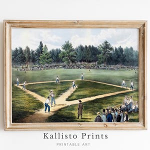 Vintage Baseball Illustration | Antique Sports Art | Retro Baseball Wall Decor | Historical Baseball Print/451