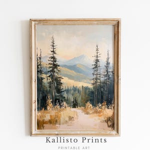 Mountain Landscape Wall Art - Nature-Inspired Digital Print - Rustic Scenic Décor Download/636