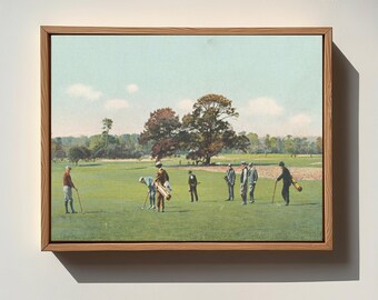 Vintage Golf Course Art Print | Antique Sports Illustration (Digital Download)