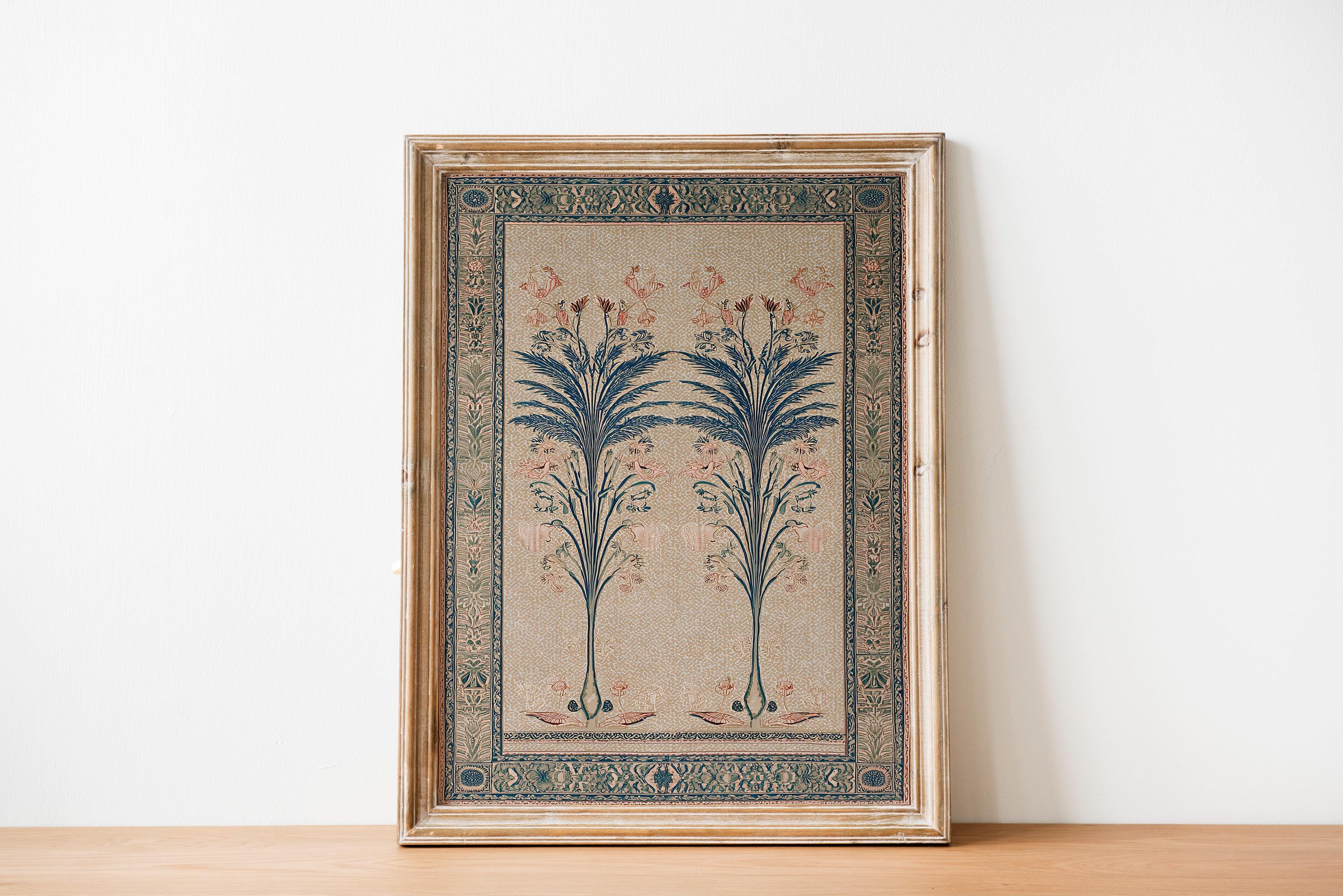 Palm Tree Renaissance Vintage Palm Tree Print – Egyptian Revival Botanical Art (digital ...