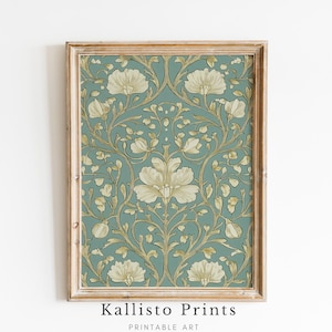Antique Floral Art Print | Cottagecore Botanical Wall Decor (Digital Download) image 1