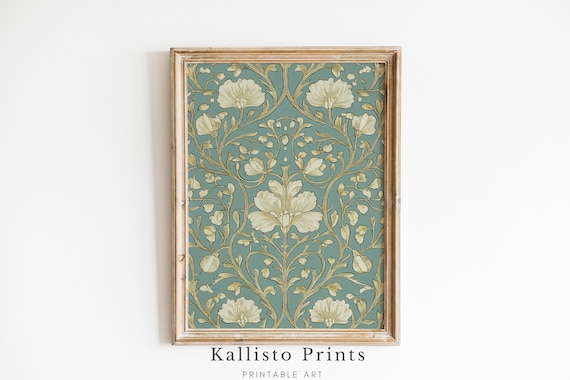 Antique Floral Art Print | Cottagecore Botanical Wall Decor (Digital Download)