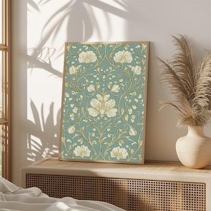Antique Floral Art Print | Cottagecore Botanical Wall Decor (Digital Download) image 2