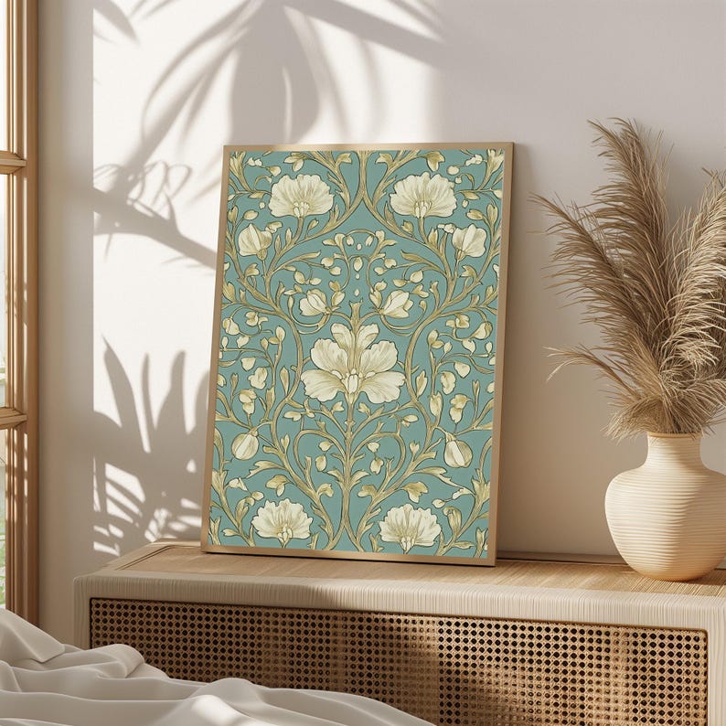 Antique Floral Art Print | Cottagecore Botanical Wall Decor (Digital Download) image 2