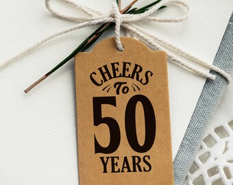 Cheers To 18-100 Years, Anniversary Tags, Birthday Tags, Party Favors
