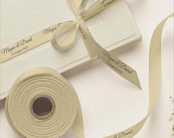 Wedding Satin Ribbon / 25 mm Satin Ribbon / Ribbon With Your Logo / Corporate Branding Ribbon / Customised Ribbon / Wrapping Ribbon