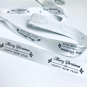 Personalised White Ribbon / 15-25 Mm Satin Ribbon / Ribbon With Your ...